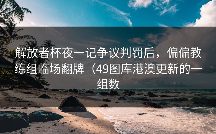 解放者杯夜一记争议判罚后，偏偏教练组临场翻牌（49图库港澳更新的一组数